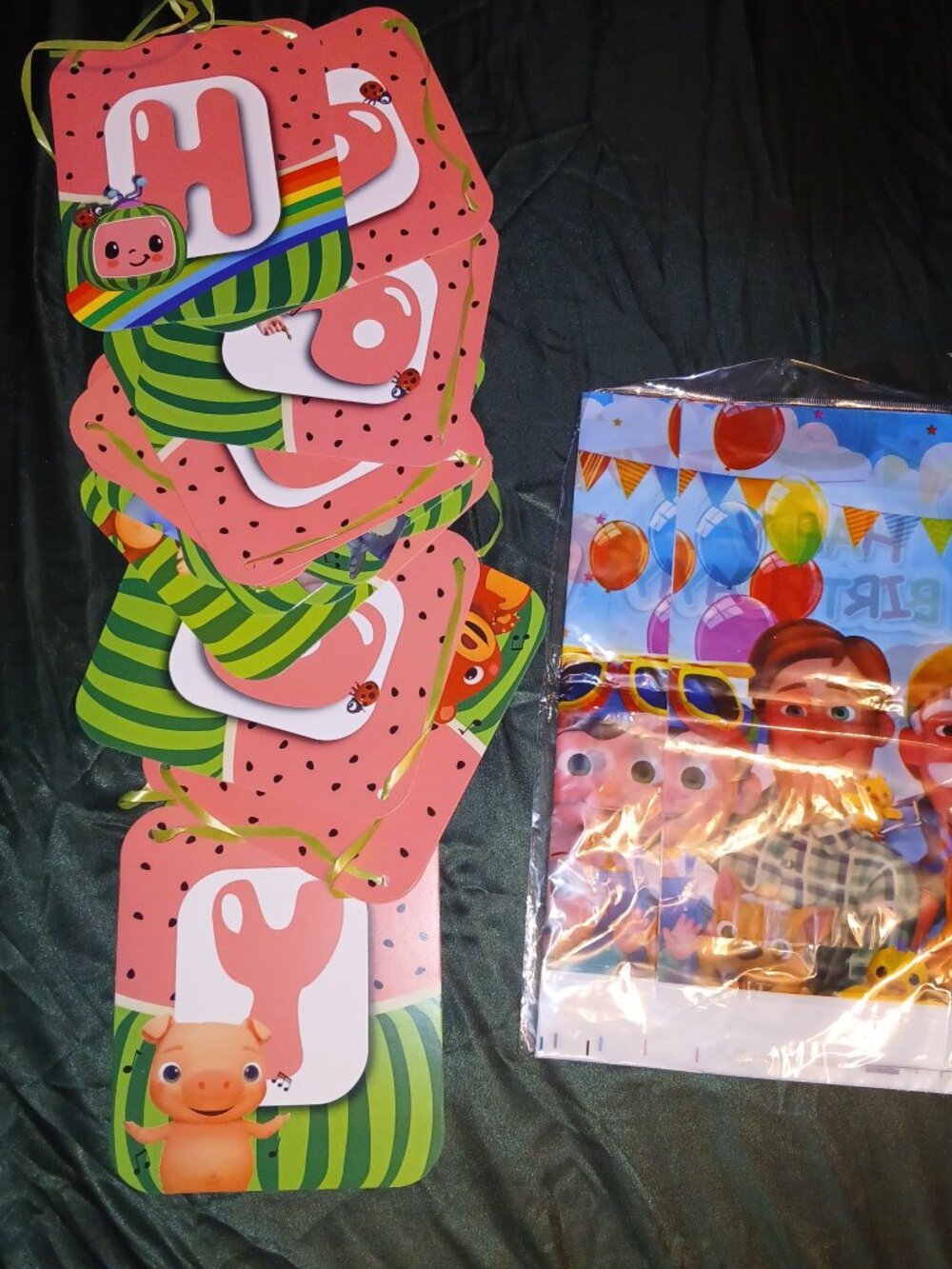 Cocomelon Birthday Kit Banner & Happy Birthday Sign Party Decor New